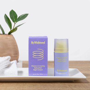 Нічний крем з ретиналем і бакучіолом By Wishtrend Vitamin A-mazing Bakuchiol Night Cream