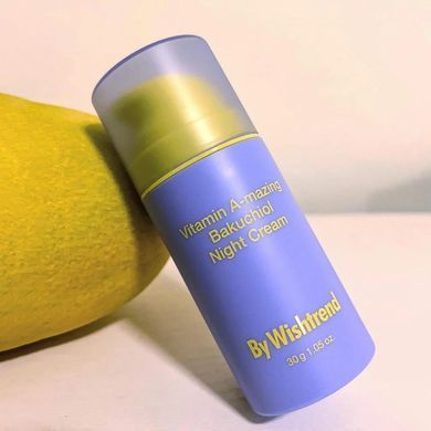 Нічний крем з ретиналем і бакучіолом By Wishtrend Vitamin A-mazing Bakuchiol Night Cream