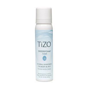 Мінеральна сонцезахисна пінка для обличчя та тіла тонувальна TiZO Sheerfoam Body & Face Tinted SPF 30