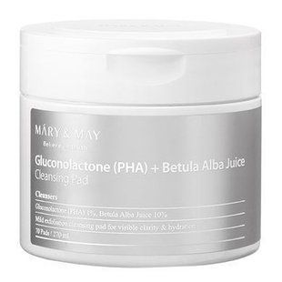 Очищуючі пади Mary&May Gluconolactone (PHA)+Betula Alba Juice Cleansing Pad
