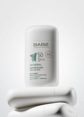 Дитячий сонцезахисний мінеральний флюїд BABE Laboratorios Pediatric Mineral Super Fluid SPF 50