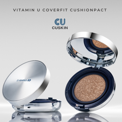 Кушон з полінуклеотидами та вітаміном U CU SKIN Vitamin U Coverfit Cushionpact SPF 50+ / PA++++
