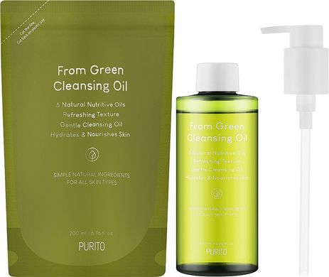 Гідрофільне очищуюче масло + рефіл Purito Seoul From Green Cleansing Oil Набір 200 ml + 200 ml