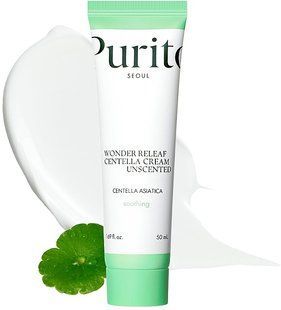 Крем для чутливої шкіри з центелою без ефірних масел Purito SEOUL Wonder Releaf Centella Cream Unscented
