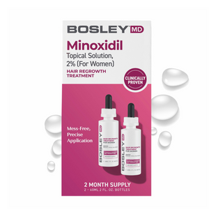Розчин з міноксидилом 2% Bosley MD для відновлення росту волосся у жінок (з піпеткою)