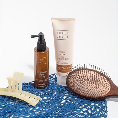 Незмивна відновлююча термозахисна маска для пошкодженого волосся Curly Shyll Hair Cure Mask