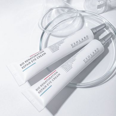 Антивіковий крем для шкіри навколо очей з пептидами USOLAB Bio Renaturation Eye Repair Cream