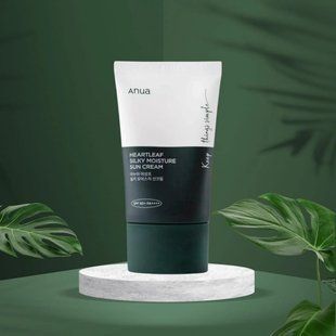 Сонцезахисний зволожувальний крем з екстрактом хауттюйнії Anua Heartleaf Silky Moisture Sun Cream SPF50