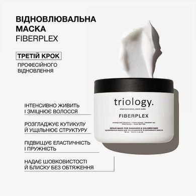 Відновлювальна маска для пошкодженого та фарбованого волосся Triology. Fiberplex